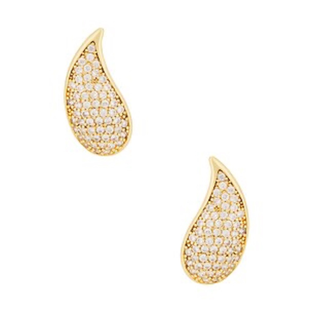 HEAVEN MAYHEM Tear Earrings in Gold